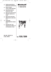 EINHELL Bavaria SHZ 125/250 Manual De Instrucciones