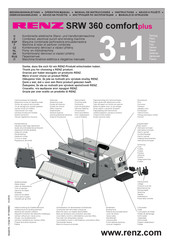 Renz SRW 360 comfortplus Manual De Instrucciones