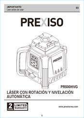 Prexiso PR500HVG Manual Del Usuario