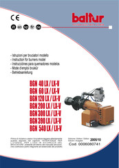 baltur BGN 300LX-V Instrucciones