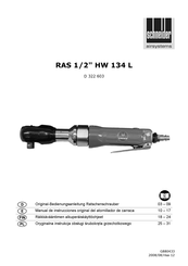 Schneider Airsystems RAS 1/2 HW 134 L Manual De Instrucciones Original