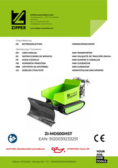 Zipper ZI-MD500HST Instrucciones De Servicio