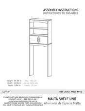 TUHOME Furniture MALTA MLB 4442 Instrucciones De Ensamble