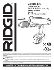 RIDGID R841151 Manual Del Operador