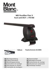 Mont Blanc MB RoofBar Flex 3 foot unit BU1 Instrucciones De Montaje
