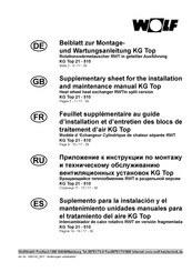 Wolf KG Top 21 Manual Del Usuario