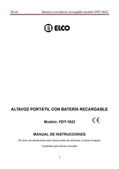 elco PDT-1822 Manual De Instrucciones