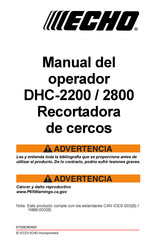 Echo DHC-2800 Manual Del Operador