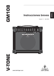 Behringer V-TONE GM108 Instrucciones Breves