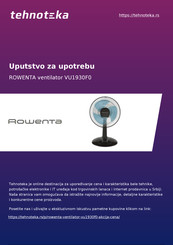 Rowenta VF193 Serie Guia Del Usuario