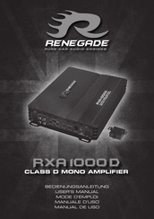 Renegade RXA 1000D Manual De Uso