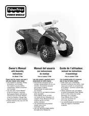 Fisher-Price POWER WHEELS 77760 Manual Del Usuario Con Instrucciones De Montaje