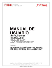 RECAL UniClima AABCW060WF Manual De Usuario