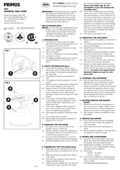 Primus Essential trail Stove Instrucciones De Uso