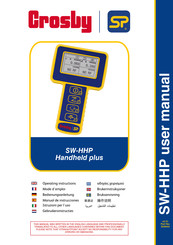 Crosby SW-HHP Handheld plus Manual De Instrucciones