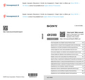 Sony Alpha 6100 Guía De Inicio