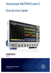 Rohde & Schwarz MXO58 Guia De Inicio Rapido