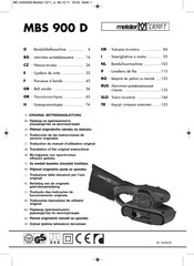 MeisterCraft MBS 900 D Traducción De Las Instrucciones De Servicio Originales