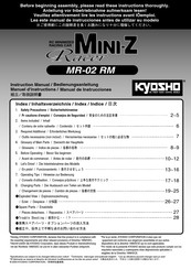 Kyosho Mini-Z Racer MR-02 RM Manual De Instrucciones