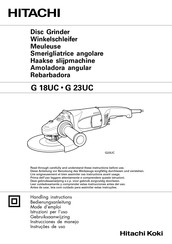 Hitachi G 18UC Instrucciones De Manejo