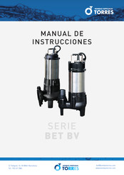 Bombas Especiales Torres BET BV Serie Manual De Instrucciones