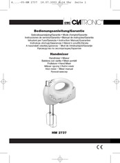 Clatronic HM 2737 Instrucciones De Servicio/Garantía