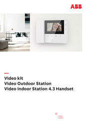 ABB Video Indoor Station 4.3 Handset Manual Del Usuario