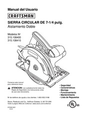 Craftsman 315.108400 Manual Del Usuario