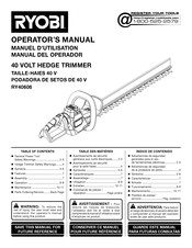 Ryobi RY40606 Manual Del Operador