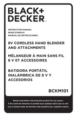 Black and Decker BCKM101 Manual De Instrucciones