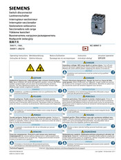 Siemens 3VA9113-0SG10 Instructivo