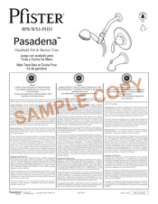 Pfister Pasadena 8P8-WS1-PHH Manual Del Usuario