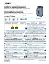 Siemens 3VM10 ED Serie Instructivo