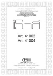 Gessi iSpa 41004 Instrucciones De Instalación