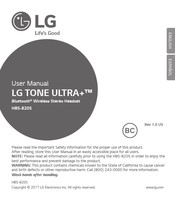 LG TONE ULTRA+ Manual Del Usuario