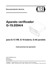 NRI G-19.0594/4 Instrucciones De Operación