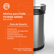 MasterChef POWER GRIND MK-CG-SS Guía De Usuario