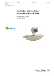 Endress+Hauser Proline Promass P 300 Manual De Instrucciones