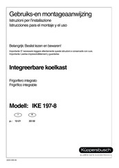 Kuppersbusch IKE 197-8 Istrucciones Para El Montaje Y El Uso