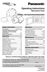 Panasonic NN-H635 Instrucciones De Operación