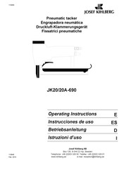 Josef Kihlberg JK20-690 Instrucciones De Uso