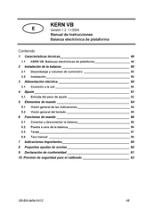 KERN VB Serie Manual De Instrucciones