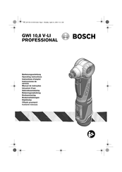 Bosch Professional GWI 10,8 V-LI Instrucciones De Servicio