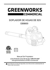 GreenWorks Commercial GBB600 Manual Del Propietário