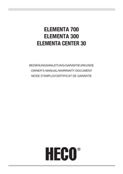 Heco ELEMENTA 700 Manual Del Propietário