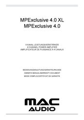MAC Audio MPExclusive 4.0 Manual Del Propietário