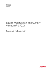 Xerox VersaLink C70 Serie Manual Del Usuario