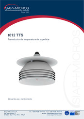 SIAP+MICROS t012 TTS Serie Manual De Uso Y Mantenimiento