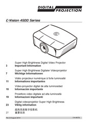 Digital Projection E-Vision 4500 Serie Manual De Instrucciones