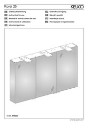 KEUCO Royal 25 Manual De Instrucciones De Uso